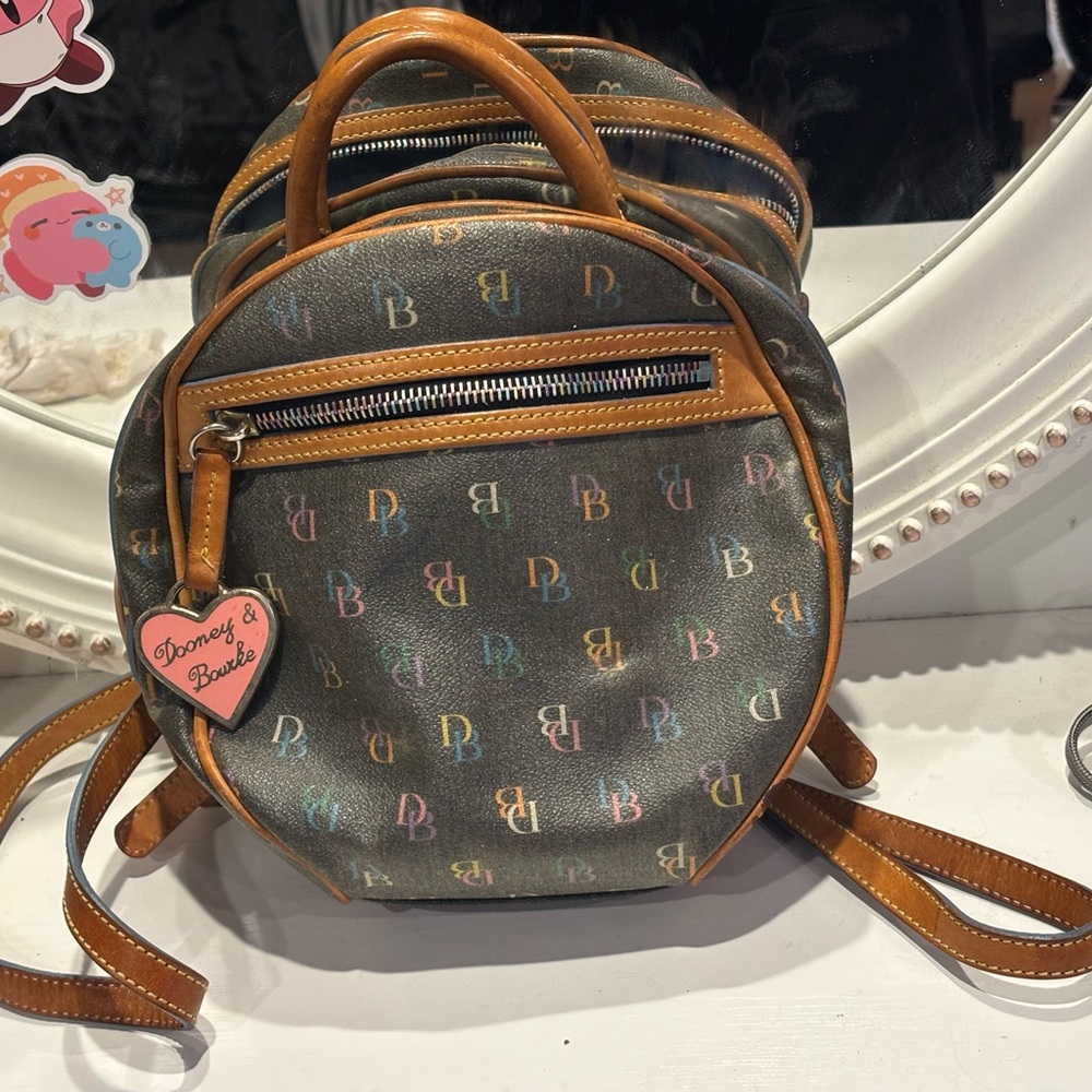 Dooney & Bourke Multicolor-Black Backpack/Sling Bag